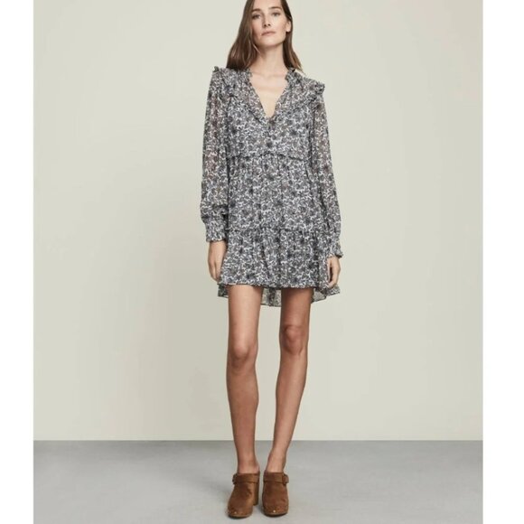 Veronica Beard Dresses & Skirts - Veronica Beard silk floral ruffled Savile mini dress